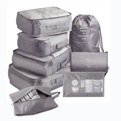 8 Piece Luggage Divider Bag Travel Clothes Organizer Packing Cubes