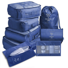 8 Piece Luggage Divider Bag Travel Clothes Organizer Packing Cubes