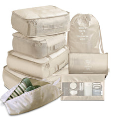 8 Piece Luggage Divider Bag Travel Clothes Organizer Packing Cubes