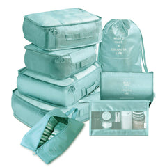 8 Piece Luggage Divider Bag Travel Clothes Organizer Packing Cubes