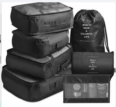 8 Piece Luggage Divider Bag Travel Clothes Organizer Packing Cubes