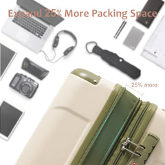 3-Piece Expandable Hard Shell Luggage Set with TSA Lock