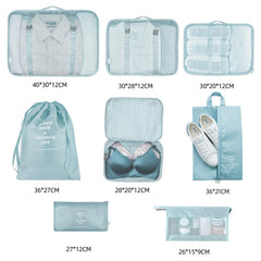 8 Piece Luggage Divider Bag Travel Clothes Organizer Packing Cubes