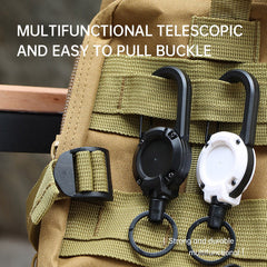 Outdoor Retractable Wire Rope Anti Theft Tactical Keychain Tool