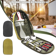 8 Piece Camp Kitchen Cooking Utensil Set Portable BBQ Camping
