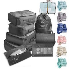 8 Piece Luggage Divider Bag Travel Clothes Organizer Packing Cubes