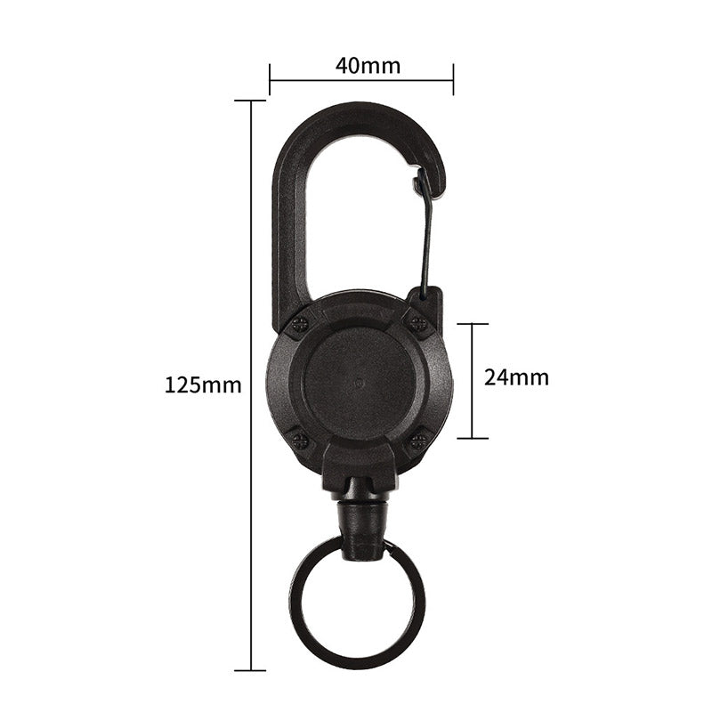 Outdoor Retractable Wire Rope Anti Theft Tactical Keychain Tool