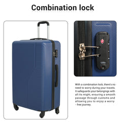 7-Piece ABS Luggage Set with Spinner Wheels and TSA Lock