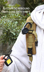 Outdoor Retractable Wire Rope Anti Theft Tactical Keychain Tool