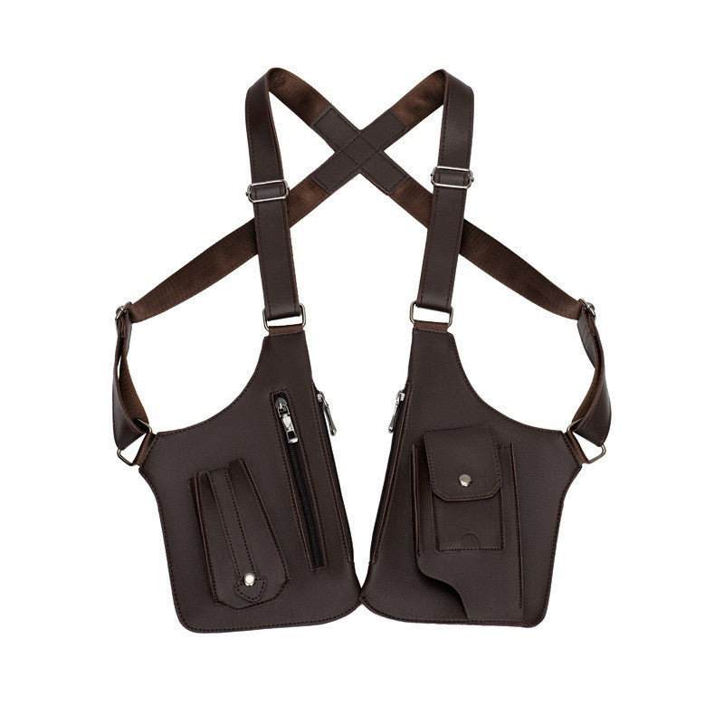 Medieval Leather Harness Bag Anti Theft Phone Wallet Pouch