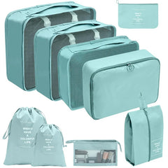 7 8 9 10 Piece Travel Organizer Packing Cubes Set