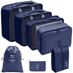 7 8 9 10 Piece Travel Organizer Packing Cubes Set
