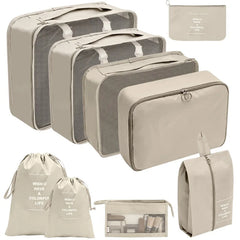 7 8 9 10 Piece Travel Organizer Packing Cubes Set