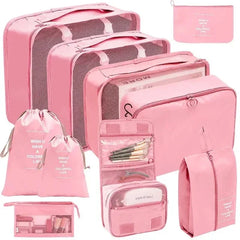 7 8 9 10 Piece Travel Organizer Packing Cubes Set