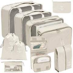 7 8 9 10 Piece Travel Organizer Packing Cubes Set
