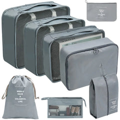 7 8 9 10 Piece Travel Organizer Packing Cubes Set