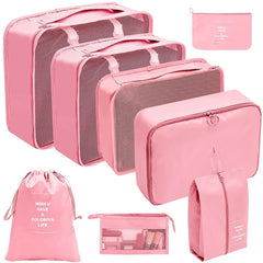 7 8 9 10 Piece Travel Organizer Packing Cubes Set