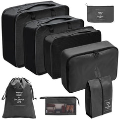 7 8 9 10 Piece Travel Organizer Packing Cubes Set