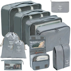 7 8 9 10 Piece Travel Organizer Packing Cubes Set