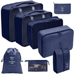 7 8 9 10 Piece Travel Organizer Packing Cubes Set