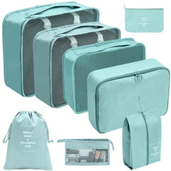 7 8 9 10 Piece Travel Organizer Packing Cubes Set