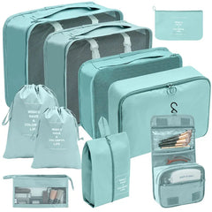 7 8 9 10 Piece Travel Organizer Packing Cubes Set