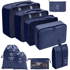 7 8 9 10 Piece Travel Organizer Packing Cubes Set