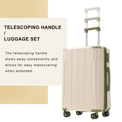 3-Piece Expandable Hard Shell Luggage Set with TSA Lock