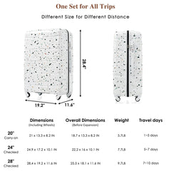 Luggage Set of 3 with USB Port and Spinner Wheels