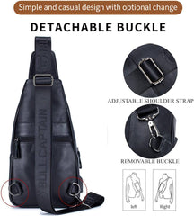 Men’s Leather Sling Bag – Secure Anti-Theft Classic Everyday