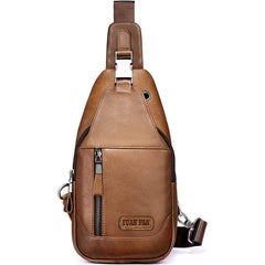 Men’s Leather Sling Bag – Secure Anti-Theft