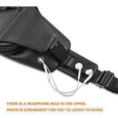 Men’s Leather Sling Bag – Secure Anti-Theft