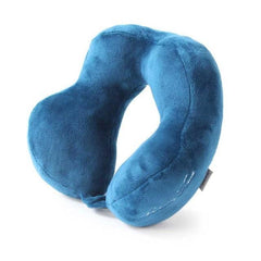 Memory Foam Travel Neck Pillow Folding Support Airplane Headrest Cushion
