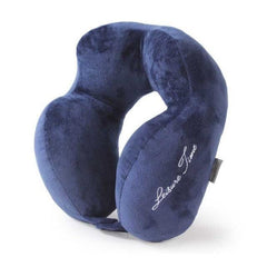 Memory Foam Travel Neck Pillow Folding Support Airplane Headrest Cushion