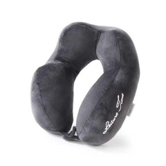 Memory Foam Travel Neck Pillow Folding Support Airplane Headrest Cushion