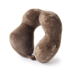 Memory Foam Travel Neck Pillow Folding Support Airplane Headrest Cushion