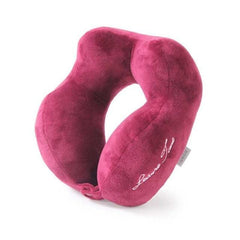Memory Foam Travel Neck Pillow Folding Support Airplane Headrest Cushion